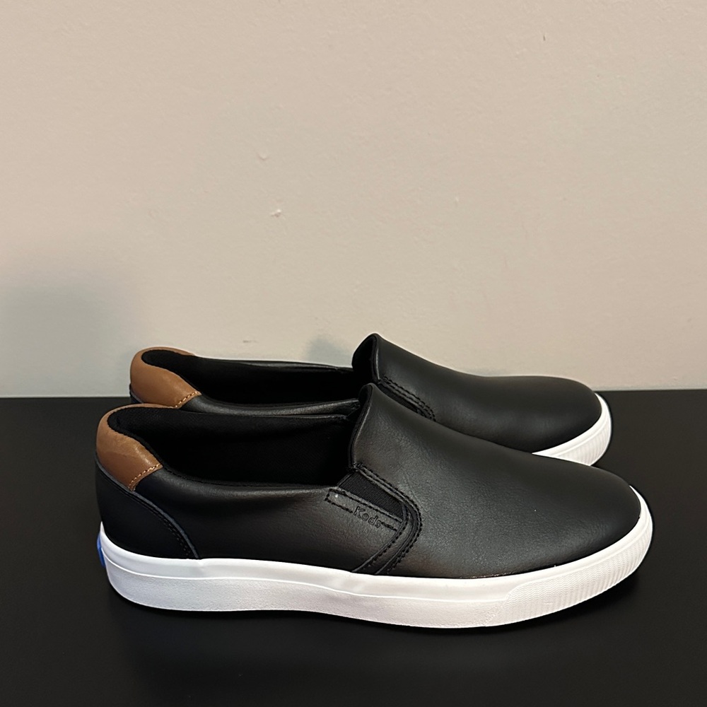 Keds Black and Brown Slip-On Loafers
